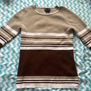 Beige striped sweater